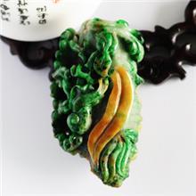 三彩海螺翡翠挂件