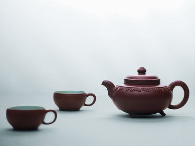 顾景舟  （1915-1996）  云肩如意三头茶具
