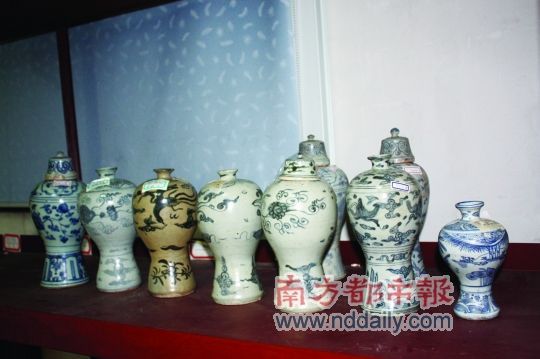 东莞博物馆新进的9件明代梅瓶。